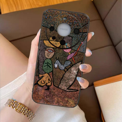 抽象艺影适用华为mate70pro手机壳m60新款pura80荣耀magic7女50抽象p40高级感30艺术p70复古nova14小众400