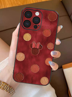 萌妮红妆适用苹果17promax手机壳新年款iPhone16pro套15plus红色喜庆ip13pm硅胶防摔12por全包11p带挂绳14女