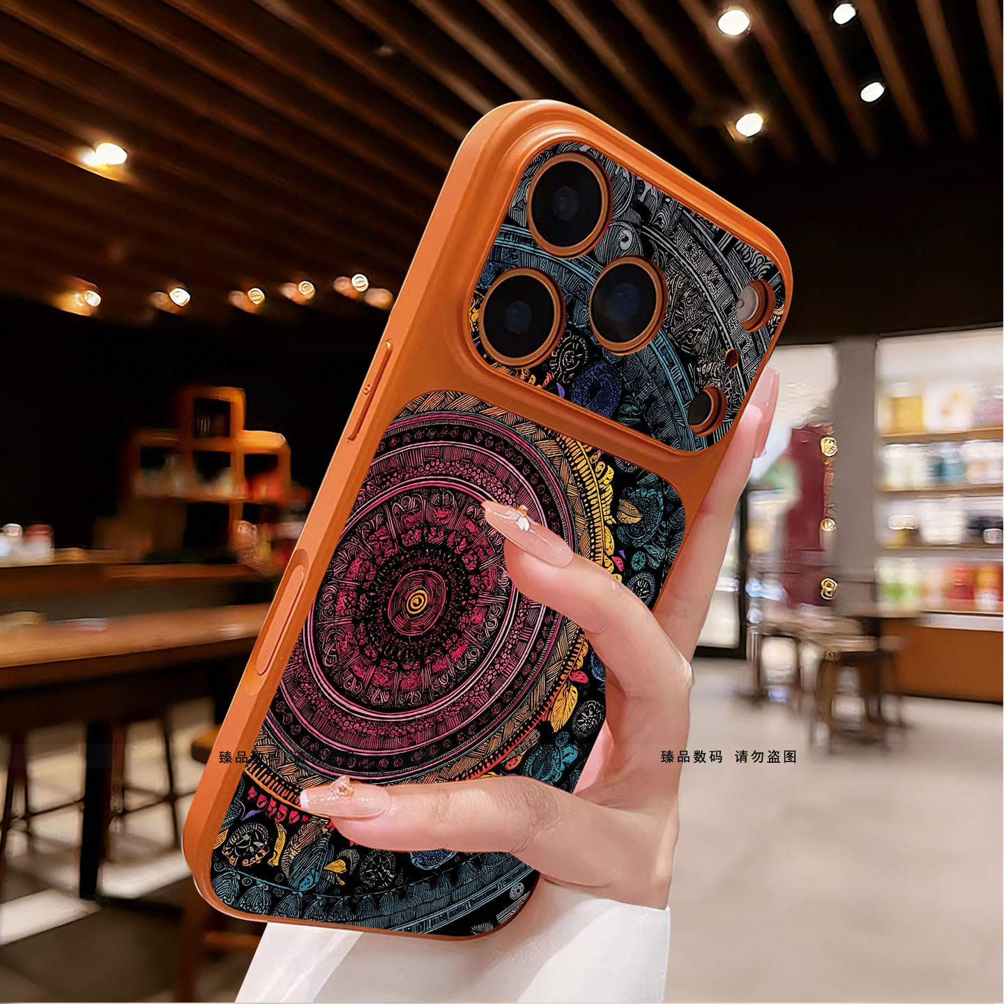 古纹禅韵适用苹果17promax手机壳18新款iPhone16pro套15plus复古国风ip13pm硅胶防摔12por全包11唐卡民族14女