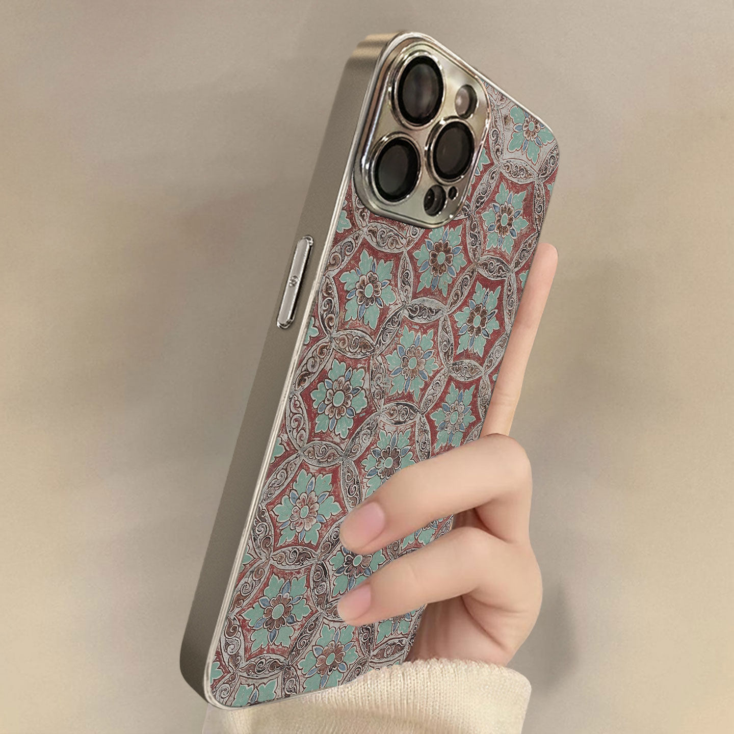 古纹织梦适用苹果17promax手机壳新款iPhone16pro