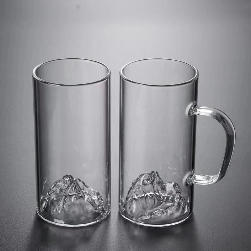 雪山杯耐高温防烫带把观山泡茶杯绿茶杯大容量观山杯高颜值玻璃杯,餐饮具,玻璃杯,淘宝优惠券,粉丝福利购,淘宝优惠卷