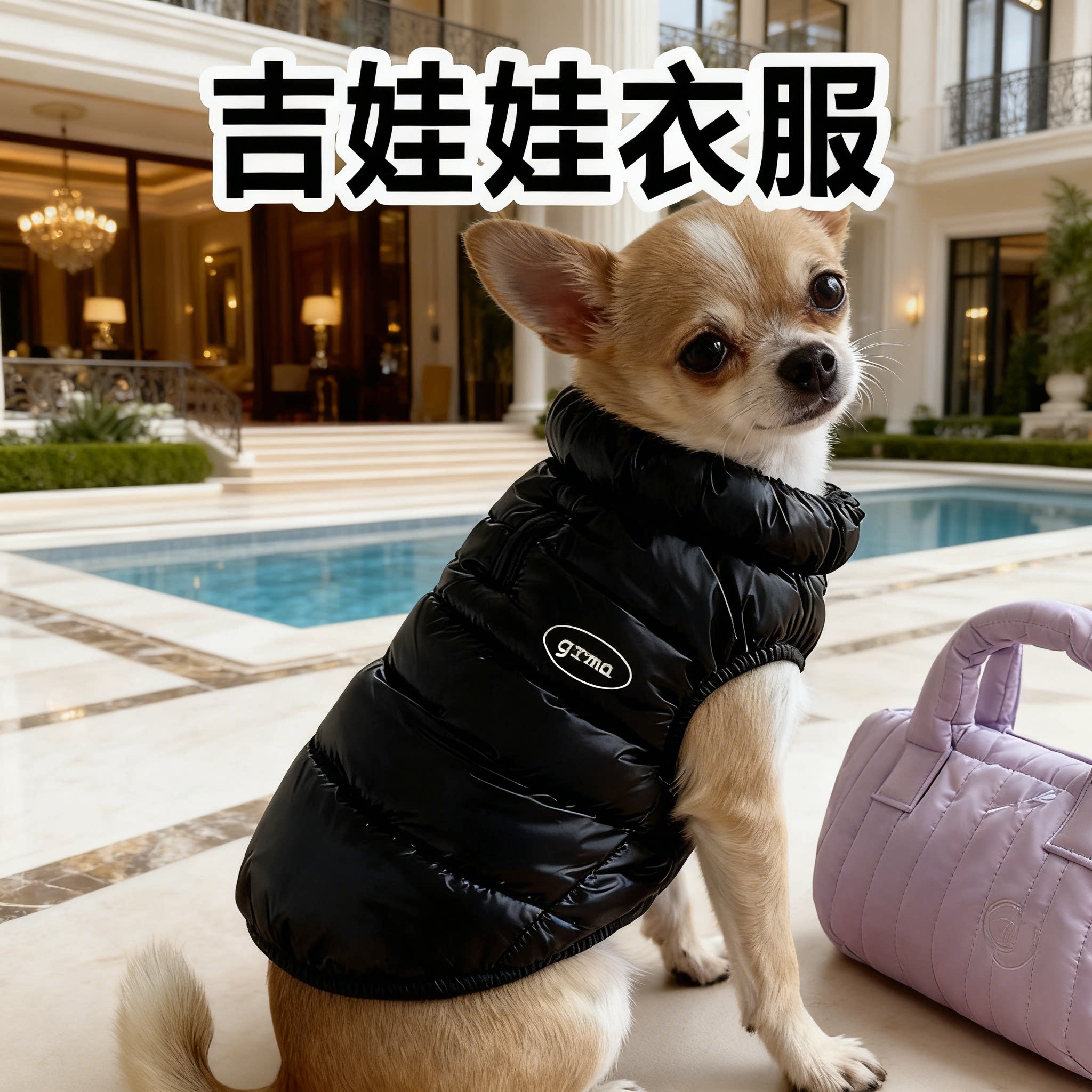 吉娃娃羽绒服超小体狗狗奶狗装保暖过冬迷你小型犬加冬天宠物用品