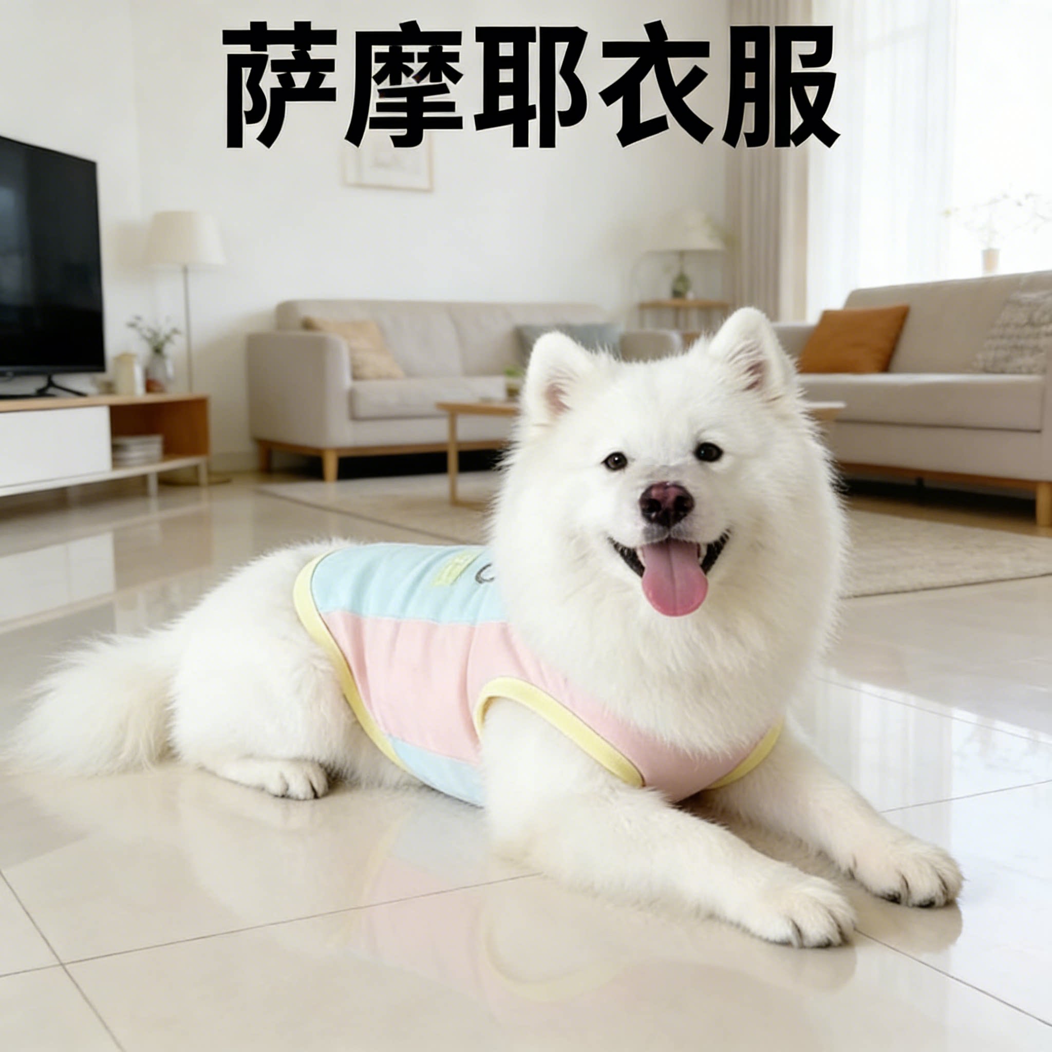 萨摩耶春夏冰丝防晒背心图片