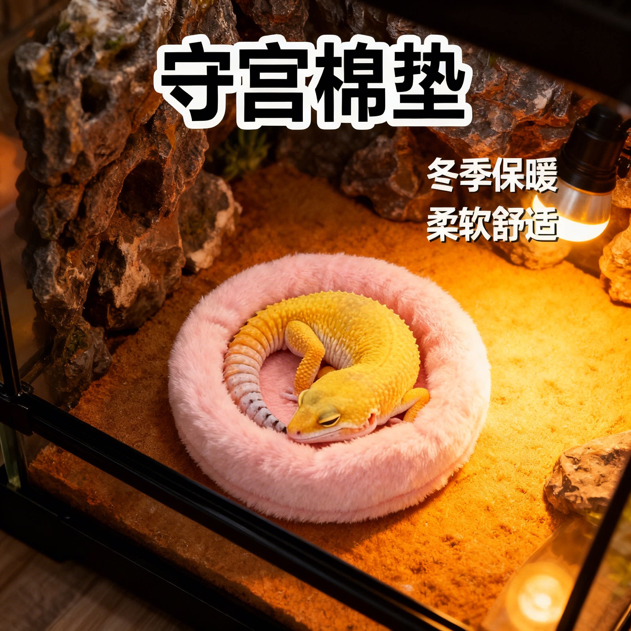 守宫棉垫爬宠保暖过冬窝