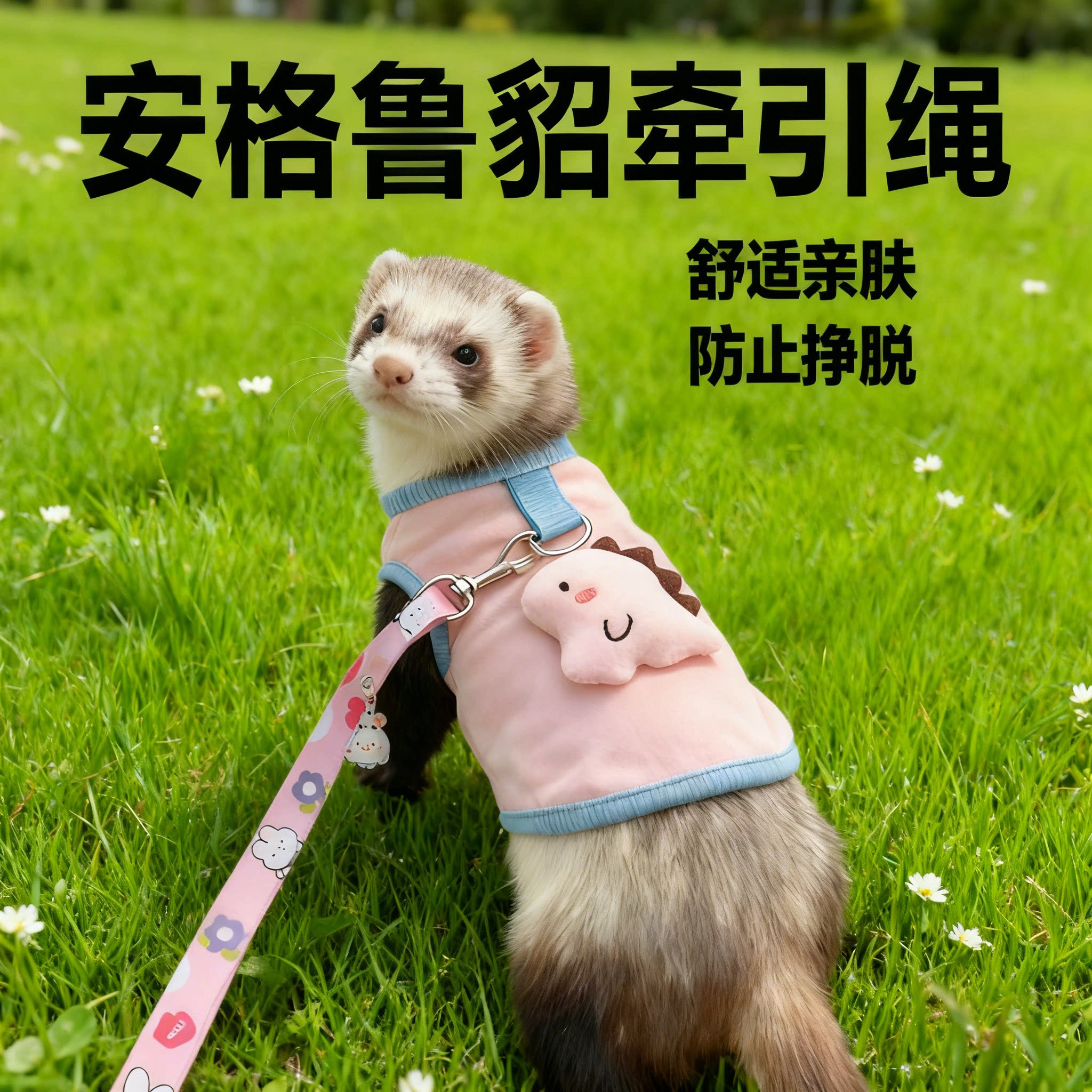 安格鲁貂冬季背心牵引绳
