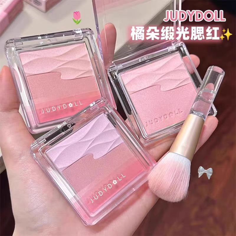 抛光融肤感！橘朵水缎光双色腮红盘女膨胀色水光收缩粉状02水波粉