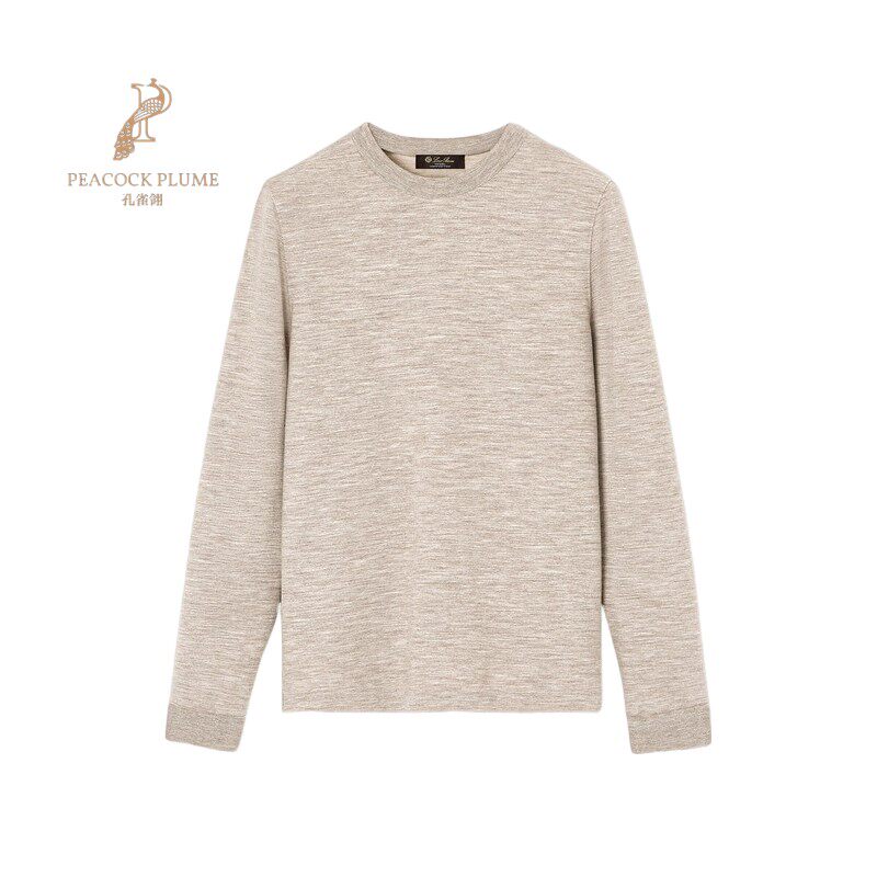 LoroPiana/诺悠翩雅男士针织衫天然无染色羊毛麂皮绒开衩新款