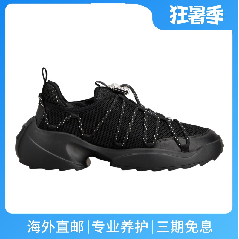 RogerVivier/罗杰维维亚女士网眼系带水晶搭扣橡胶底休闲鞋新款