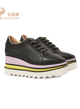 Stella McCartney/斯特拉女鞋橡胶锯齿防水台鞋底休闲Elyse厚底鞋