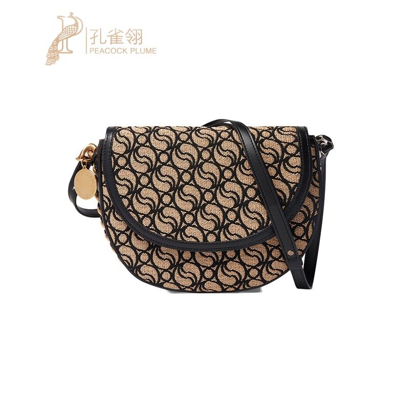 Stella McCartney/斯特拉女包新品帆布中号翻盖单肩斜挎包
