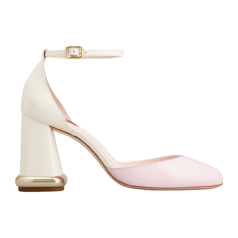 RogerVivier/罗杰维维亚女士高跟鞋漆皮踝带心形鞋垫新款