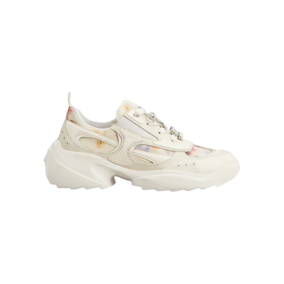 RogerVivier/罗杰维维亚女士运动休闲鞋皮革织物镶边水晶吊饰新款