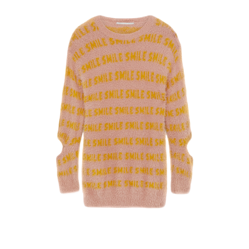 Stella McCartney/斯特拉女士多色条纹提花针织套衫休闲户外毛衣