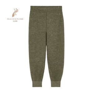 LoroPiana/诺悠翩雅男士休闲裤羊毛真丝亚麻混纺锥形剪裁开合新款