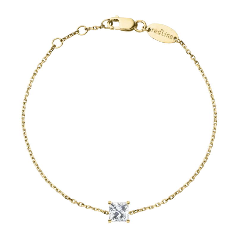 RedLine/红绳女士手链黄金链式公主钻闪耀象征欢乐太阳能新款