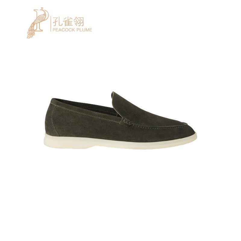 LoroPiana/诺悠翩雅男士莫卡辛鞋麂皮软皮手工舒适水手风新款