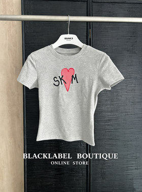 现) blacklabel 26春夏新品 爱心情人节限定款T恤 小版型baby短袖