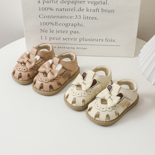 新款 夏季 儿童包头百搭沙滩鞋 韩版 宝宝学步鞋 公主鞋 女小童透气凉鞋