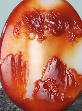 新疆和田玉龙行天下吊坠羊脂级红皮籽料生肖龙挂件男女款玉坠吊坠