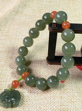 男女款转运珠手串新疆和田玉包邮