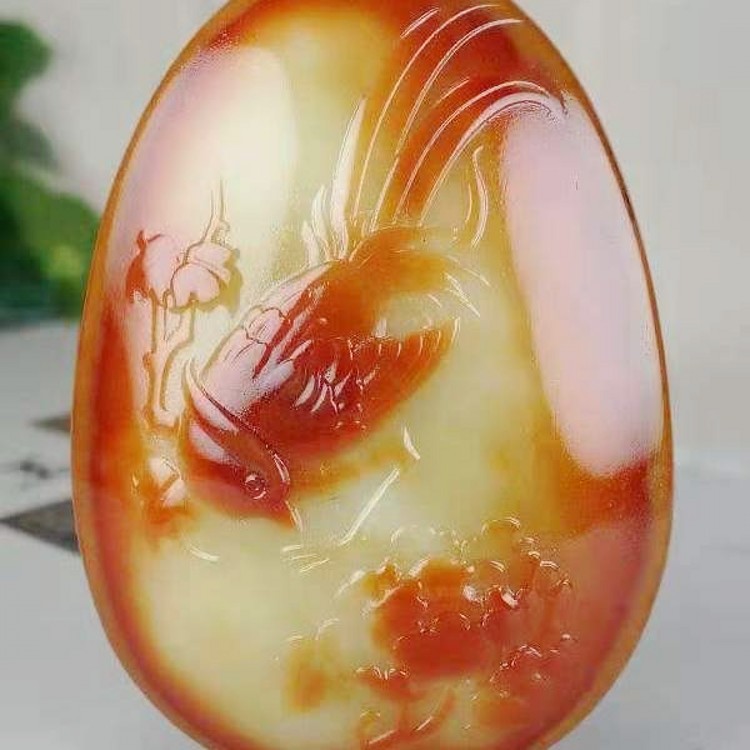 黄沁皮原石籽料喜鹊挂件