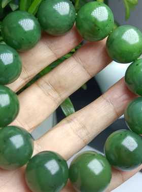 碧绿浓郁瓷实细腻碧玉手串手链