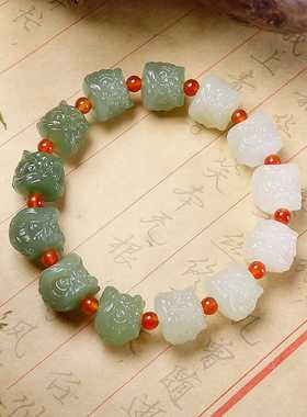 清水色渐变醒狮事事如意手串