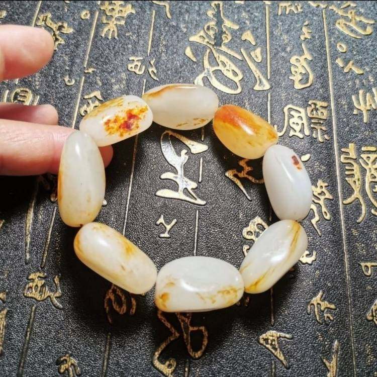 黄沁皮原石籽料手链手串