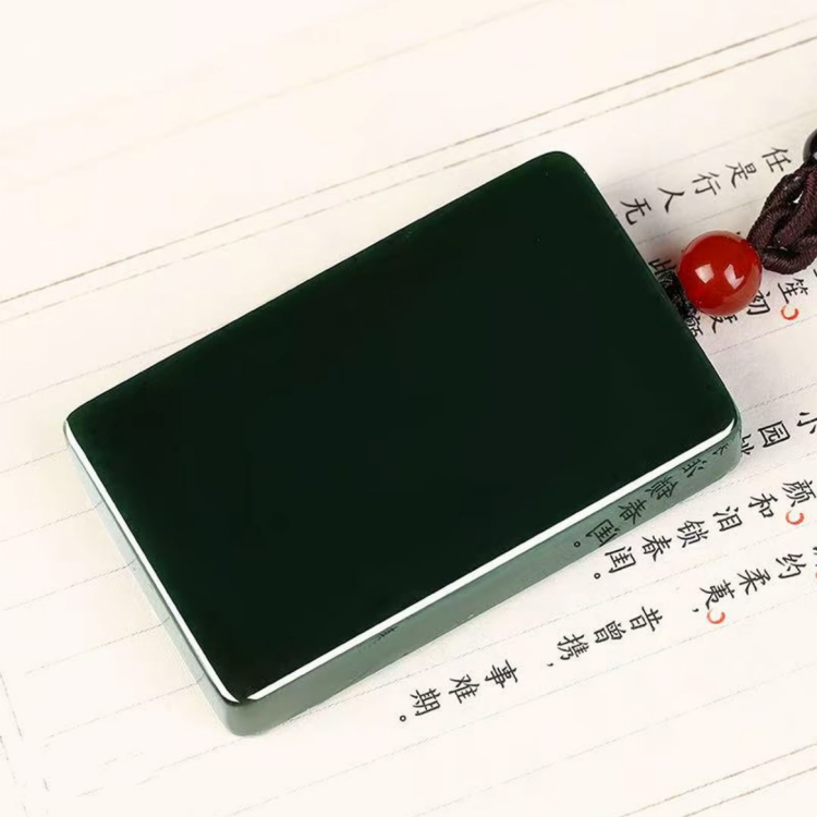 天然和田玉无事牌吊坠男女款
