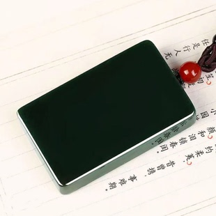 天然和田玉无事牌吊坠塔青一细料平安玉牌挂件男女情侣款时尚项坠