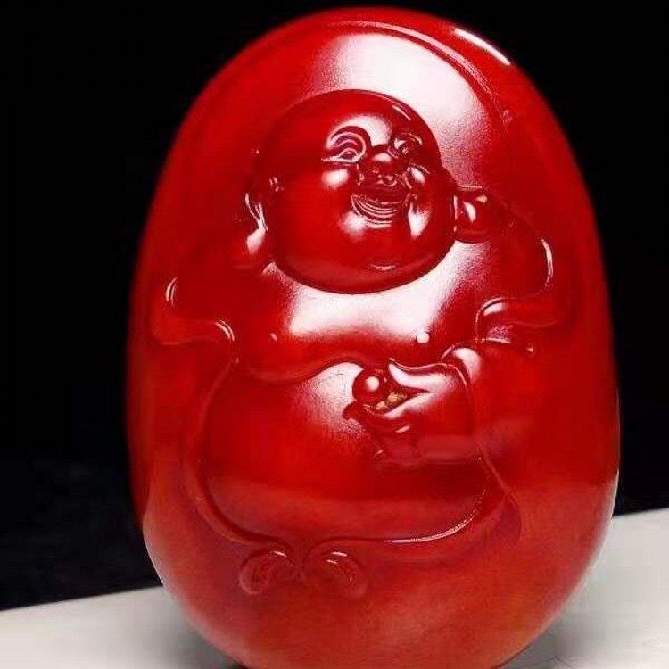 珍藏品新疆和田玉佛公吊坠