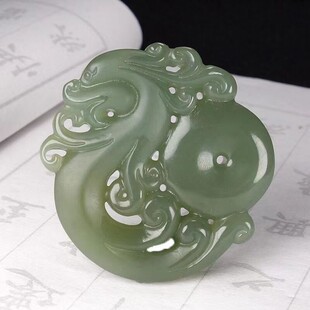 天然和田玉貔貅吊坠男女平安扣玉坠招财玉石貔貅项链转运皮丘玉佩