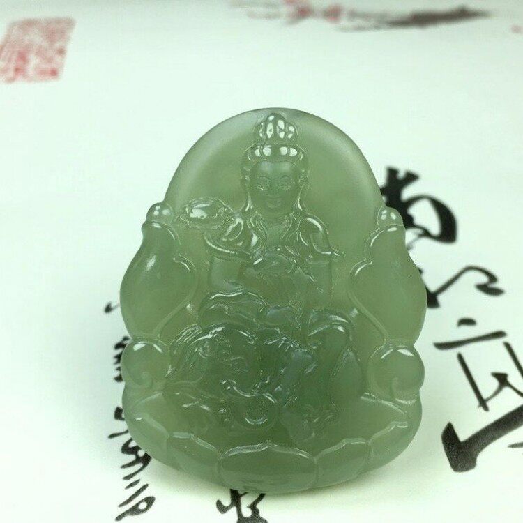 普贤菩萨本命佛新疆和田玉件包邮