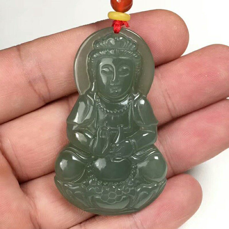 观音苏州工艺品和田青白玉包邮