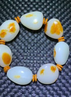 白玉原石籽料手链手串男款手链