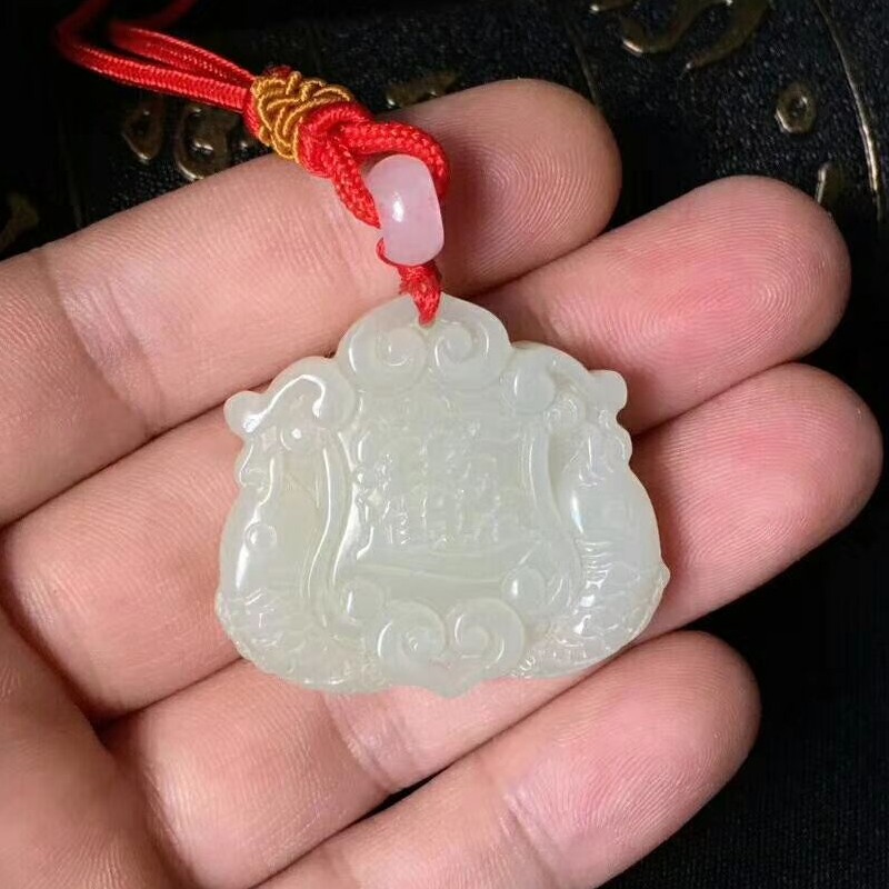 年年有余招财进宝新疆和田玉送证