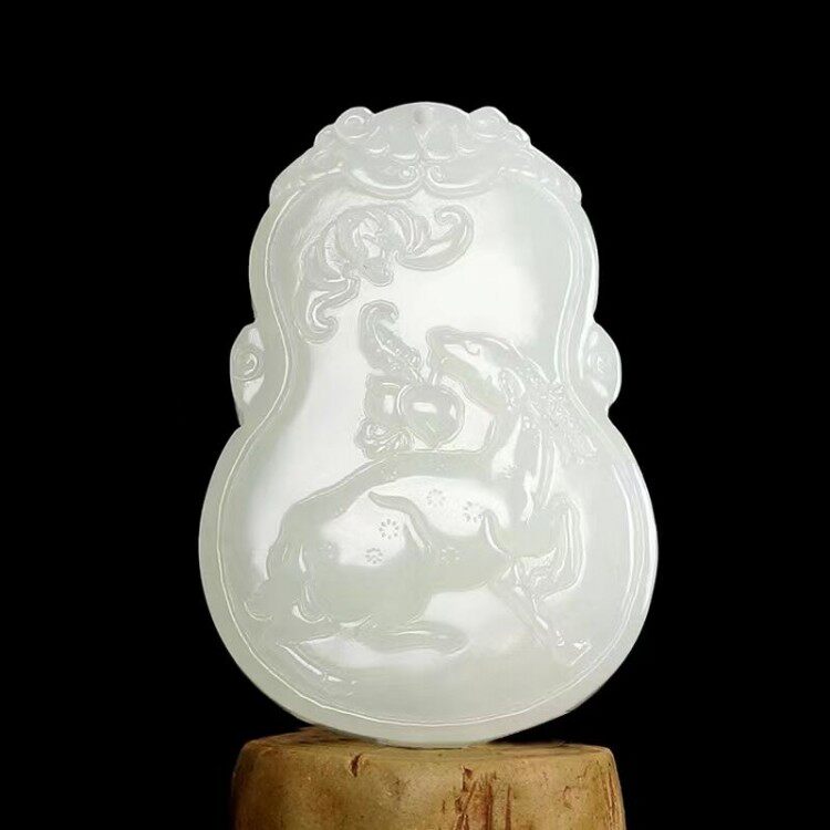 新疆吊坠福在眼前挂件天然和田玉