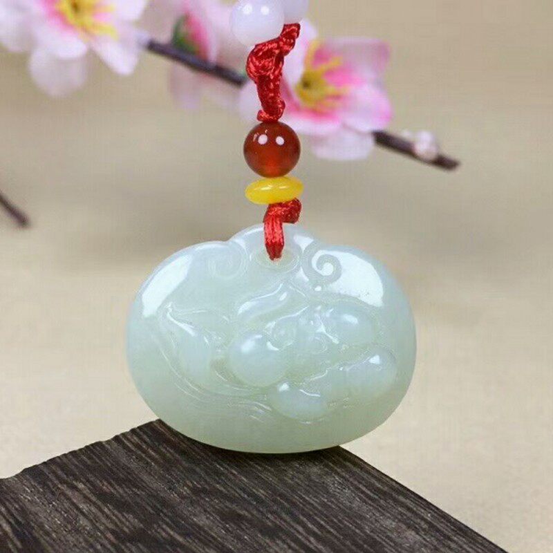 天然莲花男女款项链新疆和田玉