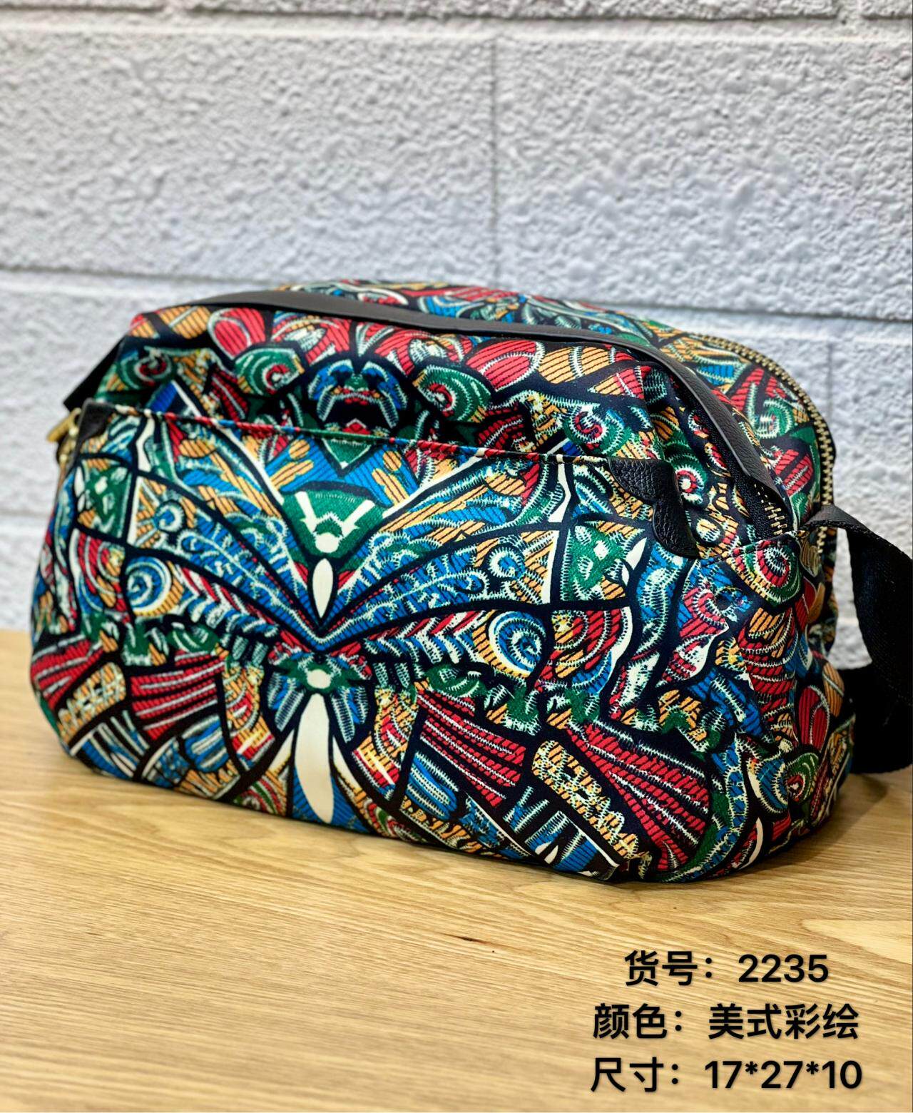 女包福亿品牌布艺斜挎包包高品质休闲印花民族风多隔层轻便送妈妈