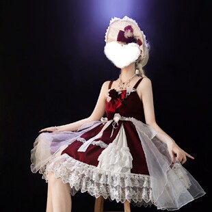 红浆果千层Lolita小裙子连衣裙可爱甜系jsk意向金