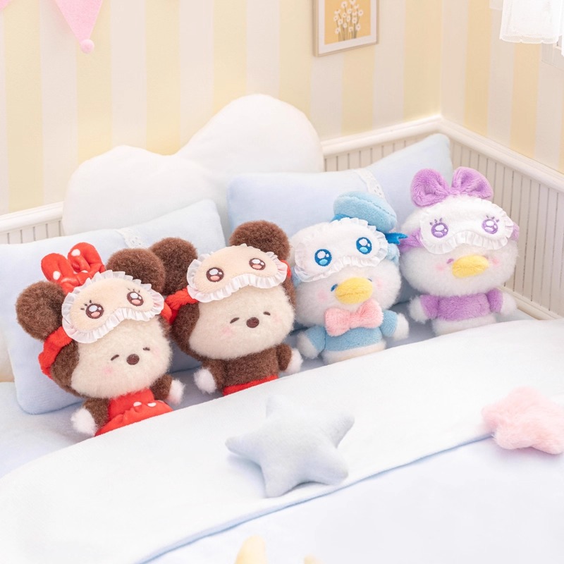 正版TOPTOY米奇米妮眯眯眼睡衣系列毛绒盲盒尼克朱迪可爱挂件礼物