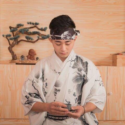 日本和服男士传统武士浴衣长袍