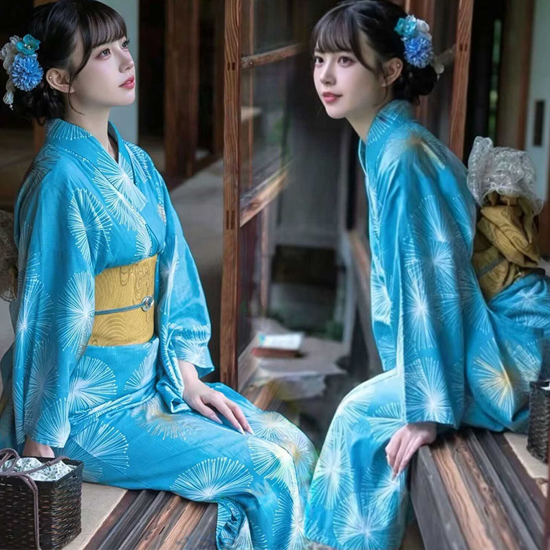神明少女日系复古浴衣连衣裙写真
