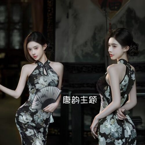 影楼新中式旗袍夏季复古写真旗袍