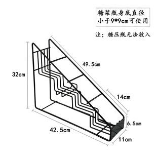 莫林糖浆架果露架糖压瓶架不锈钢商用奶茶店咖啡店摆放架收纳架