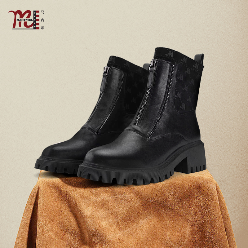 马内尔秋季时尚潮流靴子女