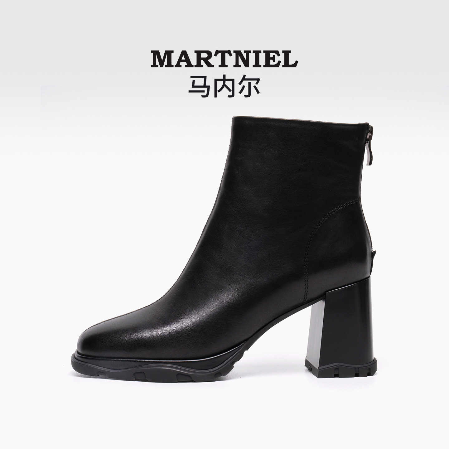 马内尔马丁靴人造短毛绒橡胶