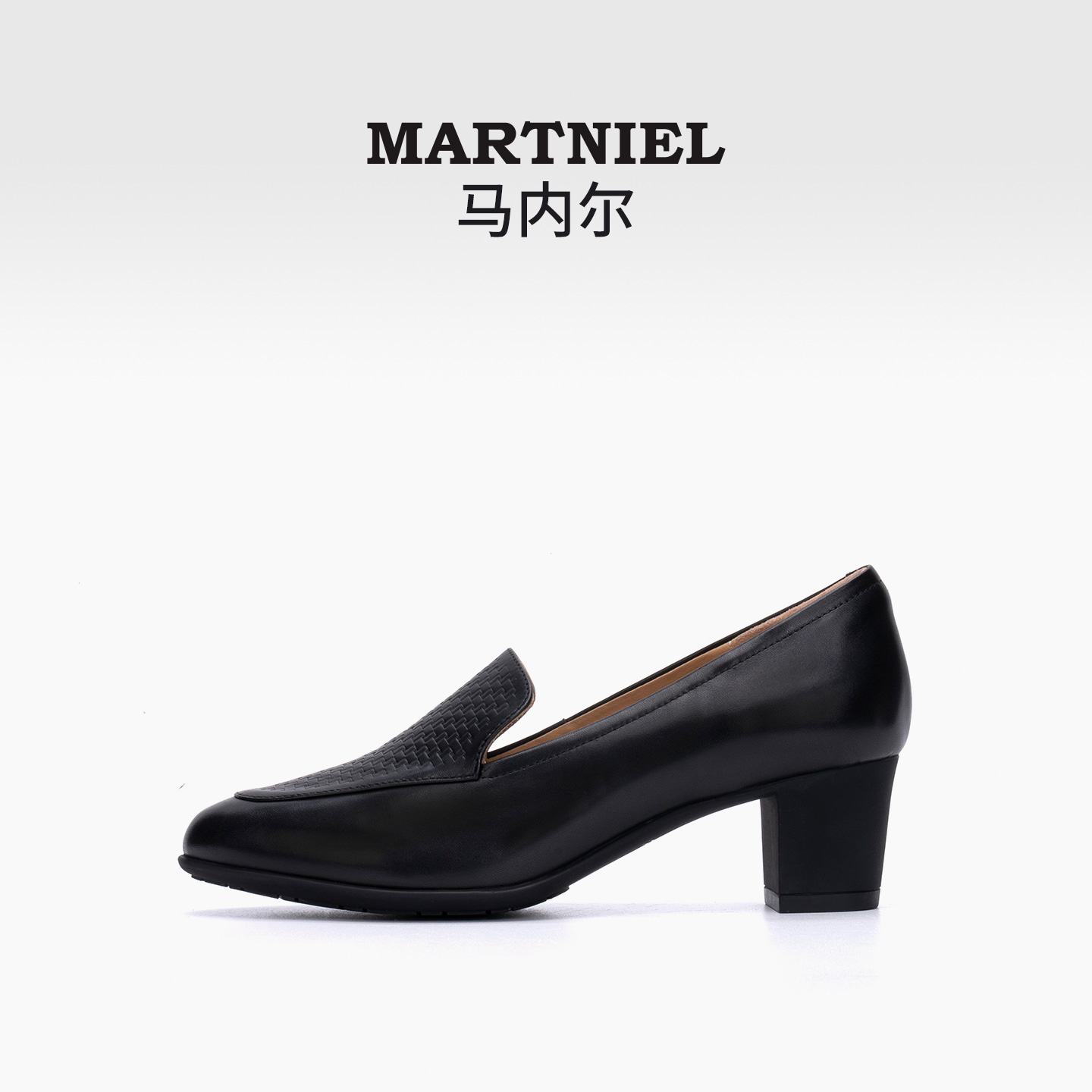 马内尔单鞋气质名媛压花