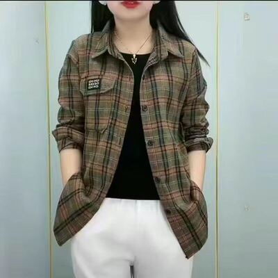 夏秋季新款纯棉女士衬衫女长袖
