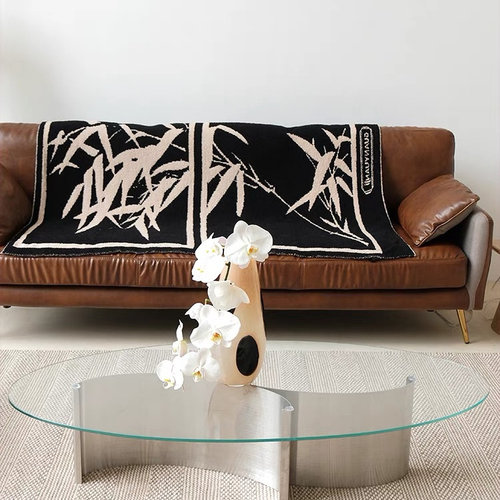 原创设计师包豪斯客厅玻璃椭圆形极简茶几不锈钢现代意式中古几